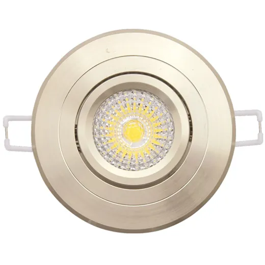 LED Einbauspot Komplettset ECO, 10W, 600lm, 3000K, CRI80, IP20, nickel gebürstet