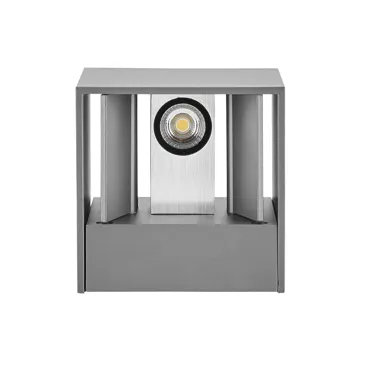 LED Wandleuchte QUBIC anthrazit, 2x4.6W, 2x400lm, 3000°K, CRI90, IP54, dimmbar