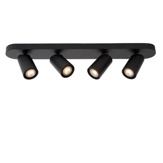 Anbauspot XYRUS schwarz, GU10 4x5W 3000K, IP20, 4x320lm, 3000°K, dimmbar