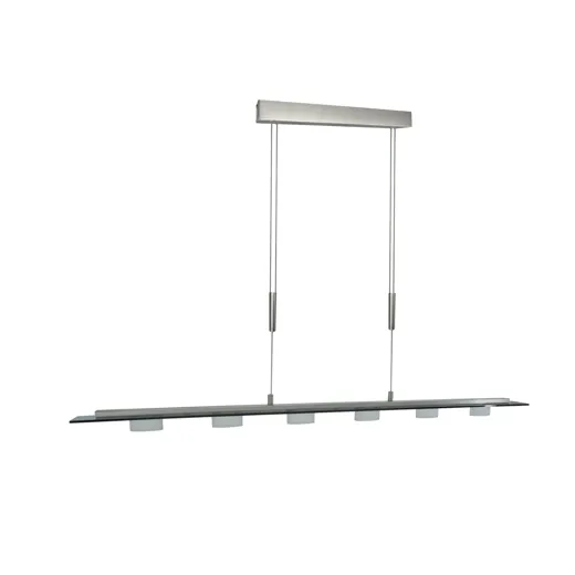 Pendelleuchte SMOKE nickel matt 6x4.5W 3000°K, stufenlos höhenverstellbar, 6x520lm, CRI80, dimmbar
