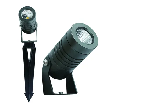 LED Gartenspot Bolt, 9W, 12V, 300lm, RGB, CRI80, IP67, 25°, 10m Kabel offen inkl. Erdspiess