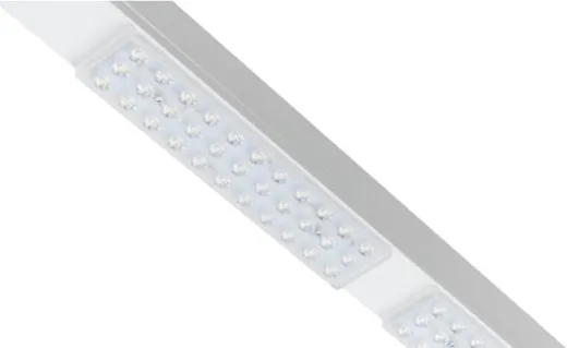 Tragschiene Prestige Leuchteneinsatz LED, 72°, Linsenoptik IP54 von unten