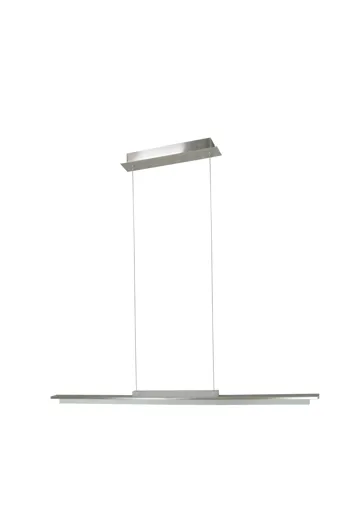 Pendelleuchte Doppio nickel matt 30W+12W 3000°K, stufenlos höhenverstellbar, 3000lm+1200lm, CRI80, dimmbar