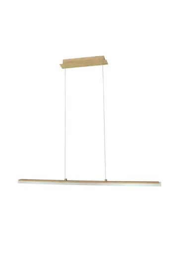 Pendelleuchte Tenso Holzimitat Eiche 30W 3000°K, stufenlos höhenverstellbar, 3000lm, CRI80, dimmbar