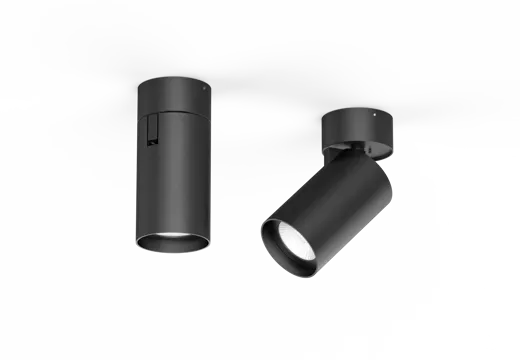 LED Aufbaudownlight CASTOR schwenkbar, 15W, 1350lm, 3000K, CRI80, 36°, IP20, schwarz, dimmbar