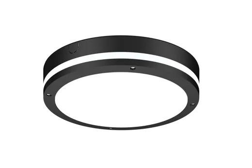 LED Aufbauleuchte HALO, schwarz RAL 9005, 18W, 275x67mm, 3000/4000/5700K, 1400-1620lm, CRI80, IP65