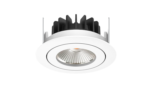 LED Einbauspot Apollo, 8W, 36°, 765lm, CRI90, IP54/IP20, Da/D=82/95mm, weiss matt