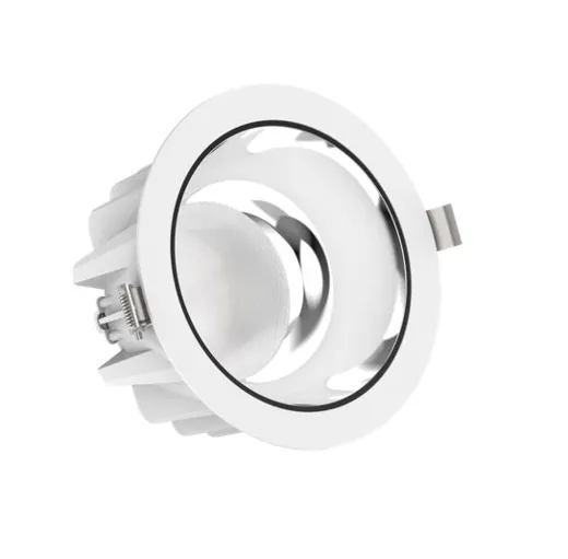 LED Downlight Lumos, 10W, 3000K 4000K 5700K, CRI80, 75°, IP54, Bohrloch 125-135mm, weiss, DALI Push-Dim