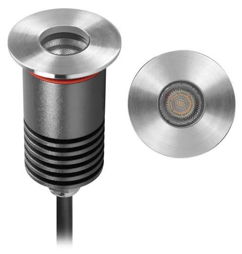 LED Bodeneinbaustrahler CAPELLA, 3W, 12V, 150lm, 2700K, CRI80, IP67, 43°, 10m offenes Kabel 