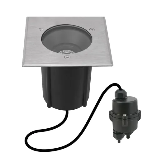 LED Bodeneinbaustrahler L11 Square, 6.2W, 230V, 550lm, 3000K, CRI80, IP68, 24° 