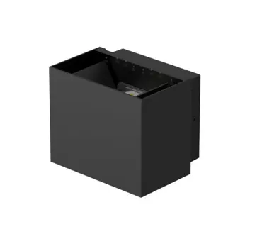 LED Wandleuchte Sansa schwarz RAL9005, 2x5W, 2x450lm, 3000°K, CRI80, IP65