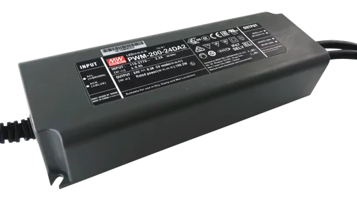 LED Treiber 24V DC, 200W, 8.3A, IP67, 195x68x39.5mm, DALI/Push