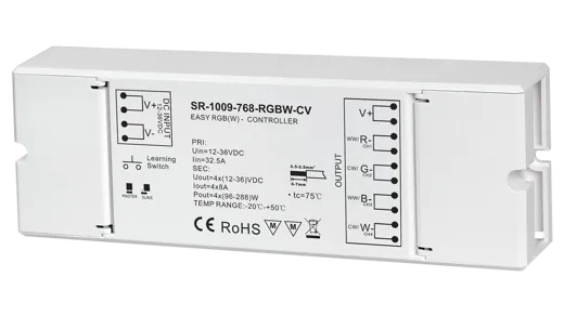 Funk LED Dimmer 4 Kanal, 12-36VDC, 1152W, IP20, 170x59x29mm