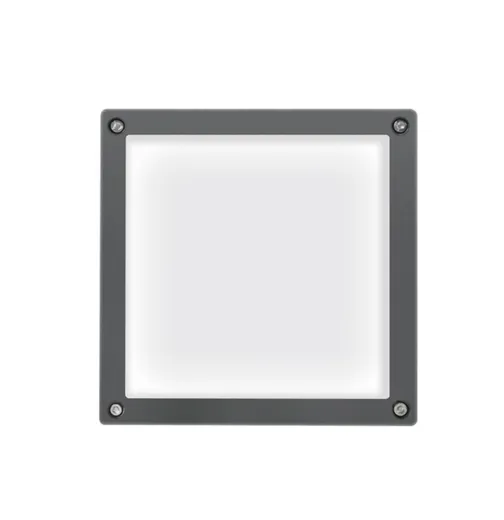 LED Aufbauleuchte Tura Square schwarz, 7.5W, 235mmx235mm H=80mm, 2700K/3000K, 600/650lm, CRI80, IP65 