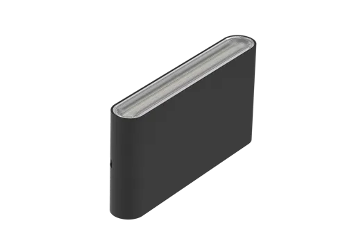 LED Wandleuchte Hermes schwarz RAL9005, 2x5W, 2x525lm, 3000/4000/5700°K, CRI80, IP65