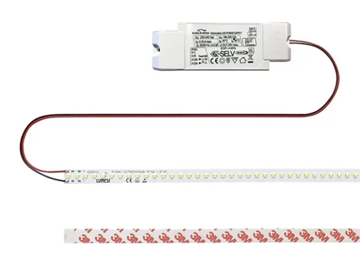 LED Sanierungskit T8 Ersatz, 4000K, 1184mm, Ein/Aus, 3M Klebeband 230V/16-33W, 300-700mA, 2590-5870lm, CRI80, IP20, DALI