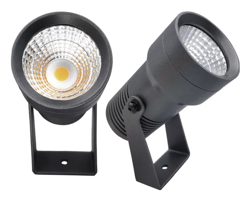 LED Gartenspot Louis, 8W, 230V, 560lm, 3000K, CRI80, IP67, 40°, 5m Kabel Typ12 inkl. Erdspiess