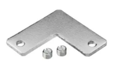 Profil-Eckverbinder 90° aus Metall, inkl. 2 Madenschrauben zu Alu-Profil 4050