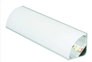 Alu-Profil Corner 30, 30x30mm, Abdeckung opal rund, (Profillänge 3m), AP