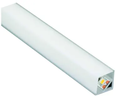 Alu-Profil Corner 16, 16x16mm, Abdeckung opal eckig, (Profillänge max. 3m)