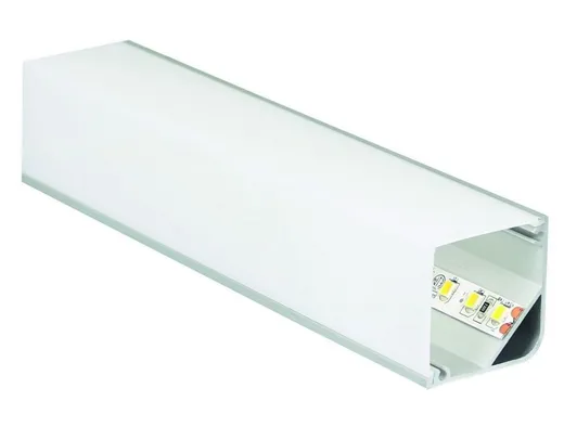 Alu-Profil Corner 30, 30x30mm, Abdeckung opal eckig, (Profillänge 3m), AP