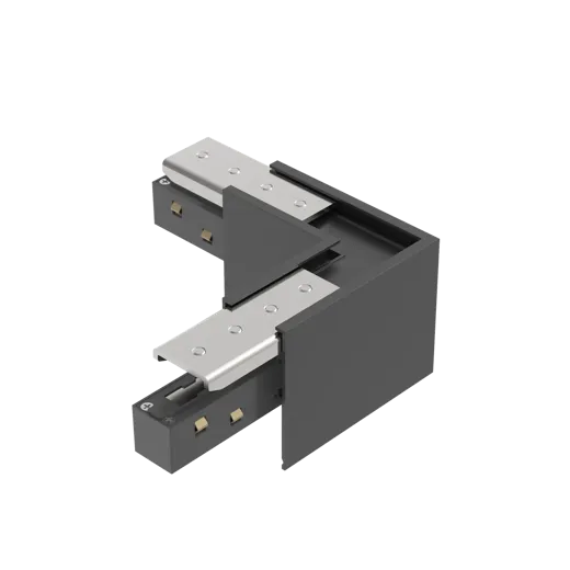 System MODULINE26 schwarz, L-Verbinder hoch horizontal