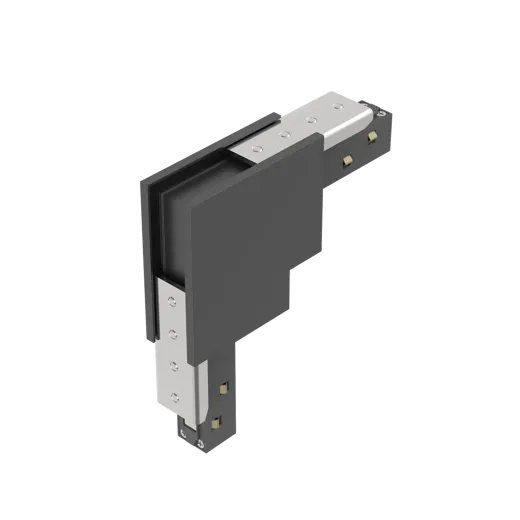 System MODULINE26 schwarz, L-Verbinder hoch vertikal