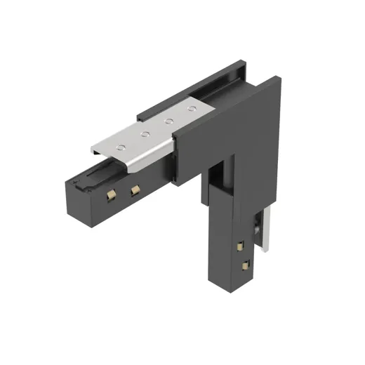 System MODULINE26 schwarz, L-Verbinder flach vertikal