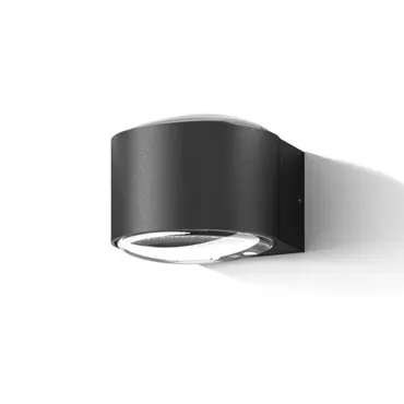LED Wandleuchte LAGOON anthrazit, 2x5.5W, 2x475lm, 3000°K, CRI80, IP65