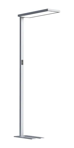 LED Bürostehleuchte TOWER silber, LED 100W, 10500/2800lm, 3000-5700°K, CRI80, UGR<14, PIR + Dimm