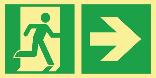 Nachleuchtendes Alu-Schild 150x300mm