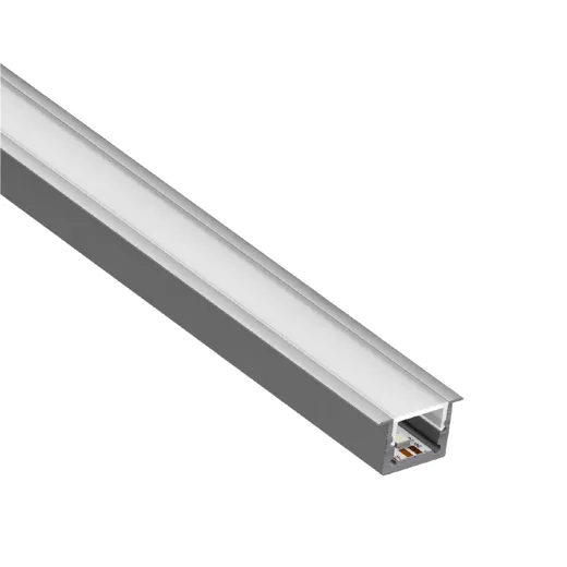 Alu-Profil BARdolino Midi T mit Kragen, 20x12mm, Abdeckung opal (Profillänge max. 5m)
