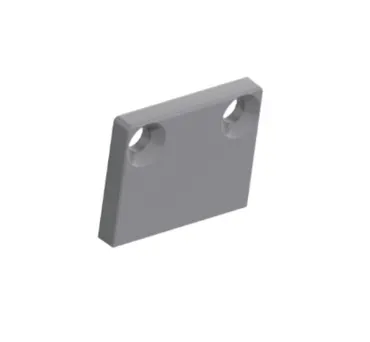 Endkappe zu BARDOLINO Midi flach Kunststoff grau, 15x12x2mm