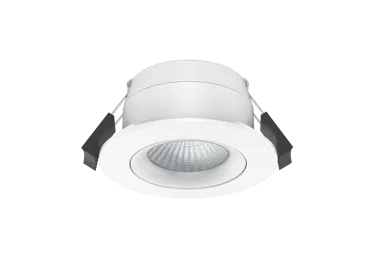 LED Einbauspot FIRE, 8W, 36°, 690lm, CRI90, IP54, Da/D=68-80/90mm, weiss matt, 3000K dimmbar Phase, Einbau in Isolation