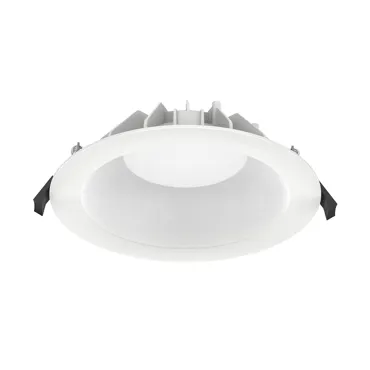 LED Downlight SYDNEY, 25W, 3000K/4000K/5700K, CRI80, 90°, IP44, Bohrloch 175-190mm, weiss, inkl. Betriebsgerät Phase