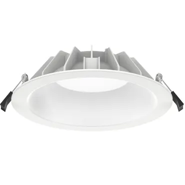 LED Downlight SYDNEY, 33W, 3000K/4000K/5700K, CRI80, 90°, IP44, Bohrloch 205-215mm, weiss, inkl. Betriebsgerät Phase