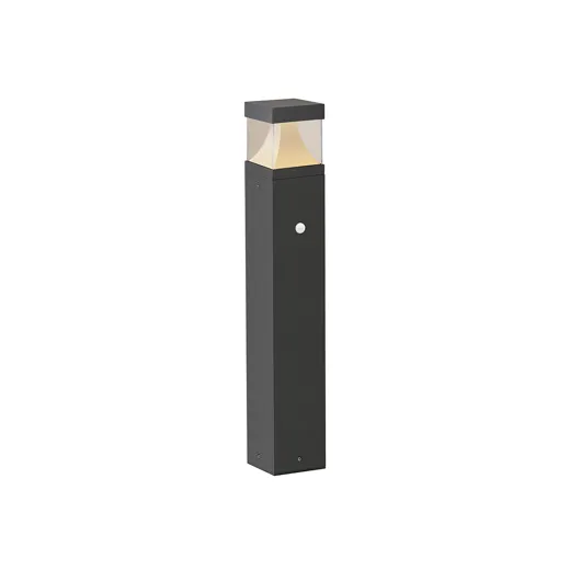 Wegleuchte Tom Concave Square II PIR, H800, 10W, 450lm, 2700K/3000K, IP65, anthrazit