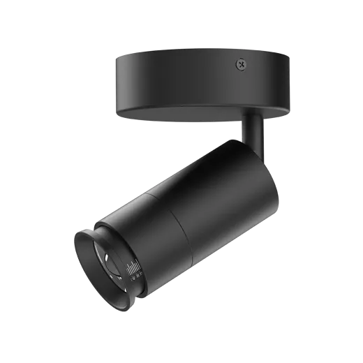 LED Aufbaudownlight AURORA, 10W, 1200lm, 3000K, CRI90, 15-60°, IP20, schwarz, DALI