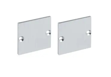 Endkappe zu CATANIA 4040 flach Aluminium, 40x40x2mm (2er Set)