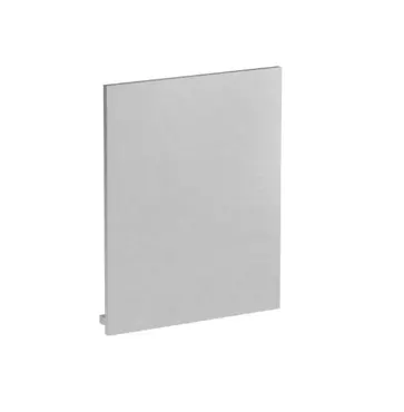 Endkappe zu CATANIA 8090 flach Aluminium, 80x90x3mm (2er Set)
