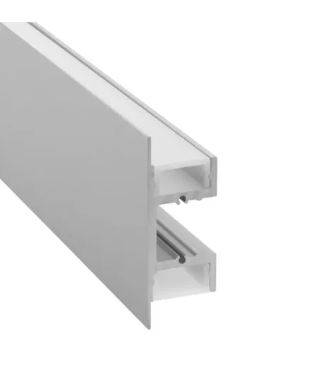 Alu-Profil BARDOLINO DUO, 51x18.4mm, Abdeckung opal, (Profillänge max. 5m)