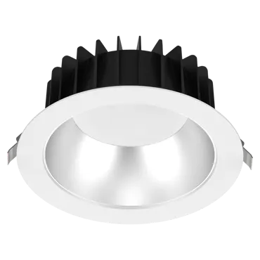 LED Downlight OFFICE, 25W, 3000K 4000K 5700K, CRI80, 80°, IP54, Bohrloch 200mm, weiss, On/Off