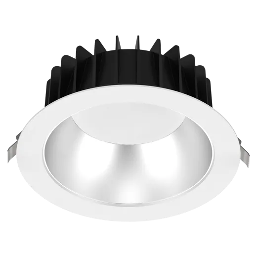 LED Downlight OFFICE, 25W, 3000K 4000K 5700K, CRI80, 80°, IP54, Bohrloch 200mm, weiss, On/Off
