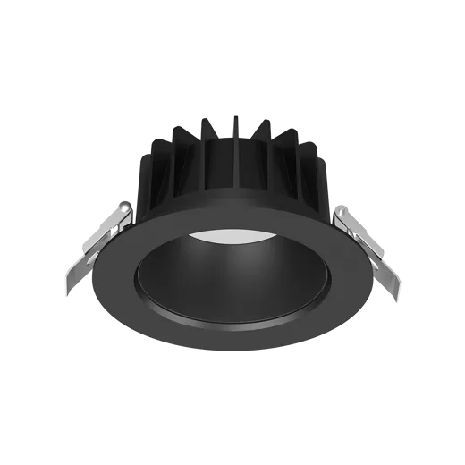LED Downlight OFFICE, 18W, 3000K 4000K 5700K, CRI80, 80°, IP54, Bohrloch 120mm, schwarz, On/Off
