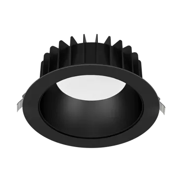 LED Downlight OFFICE, 18W, 3000K 4000K 5700K, CRI80, 80°, IP54, Bohrloch 150mm, schwarz, On/Off