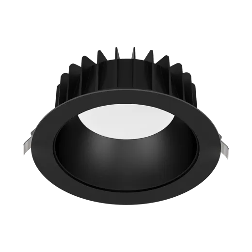 LED Downlight OFFICE, 18W, 3000K 4000K 5700K, CRI80, 80°, IP54, Bohrloch 150mm, schwarz, On/Off