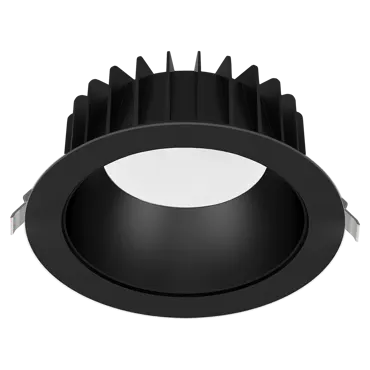 LED Downlight OFFICE, 25W, 3000K 4000K 5700K, CRI80, 80°, IP54, Bohrloch 200mm, schwarz, On/Off