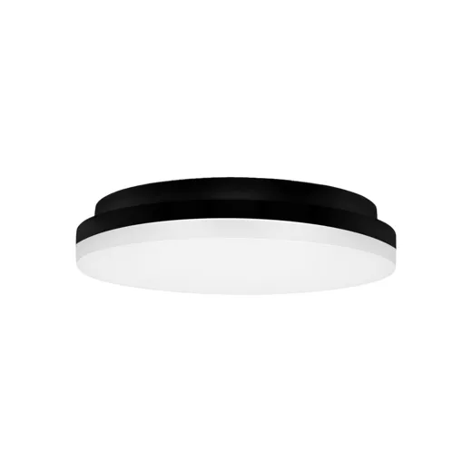 LED Aufbauleuchte FLEX R300 schwarz, 13W/17W/21W, Ø300mm, 120lm/W, 3000/4000K, CRI80, IP54,  NOT 3h
