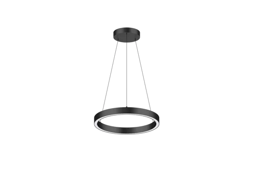 LED Ringleuchte ORBIT 600, 36W, Ø600mm, 3800/4300lm, 3000/4000K, CRI80, up/down, IP20, schwarz
