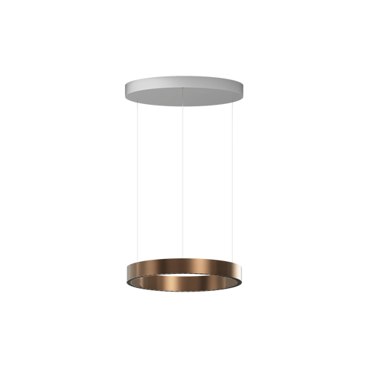 LED Ringleuchte SPACE RING 400, 30W, Ø400mm, 1900lm, 3000K, CRI90, up/down, 36°↓110°↑, IP20, DALI, bronze gebürstet